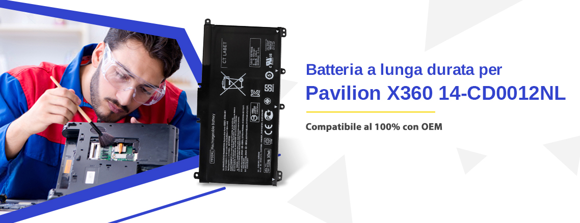 Batteria per HP Pavilion X360 14-CD0012NL lunga durata