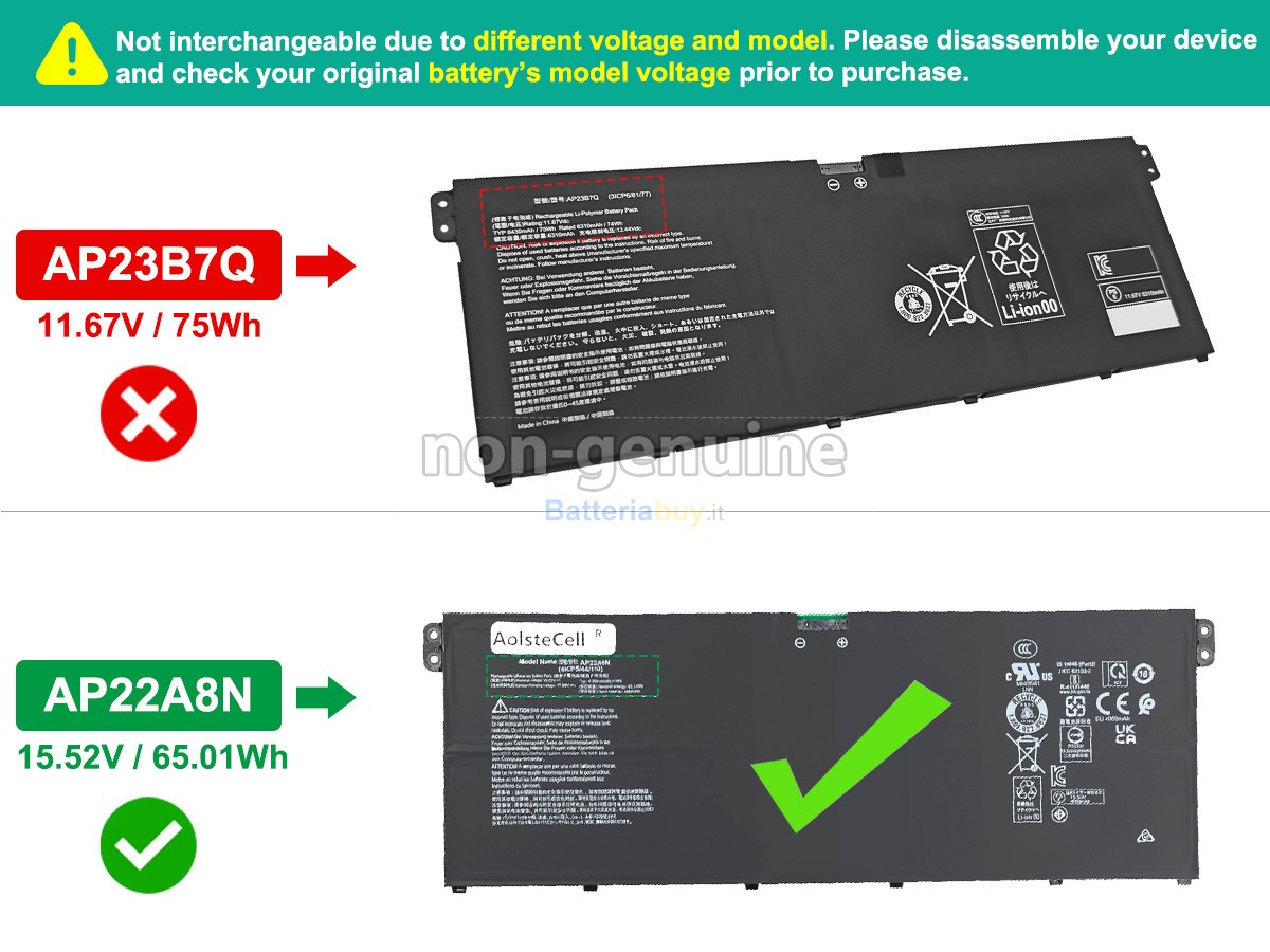 Batteria per Acer SWIFT 14 AI SF14-61T