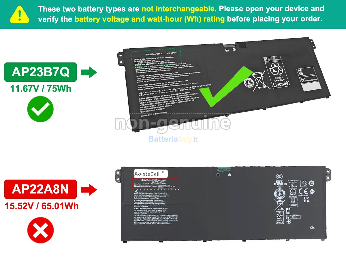 Batteria per Acer SWIFT 14 AI SF14-61T