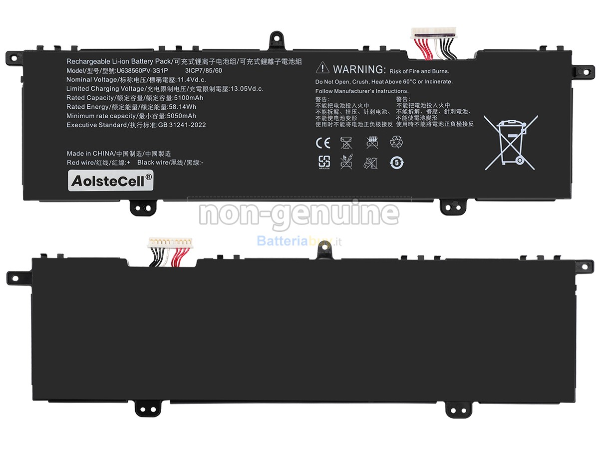 Batteria per Acer U638560PV-3S1P