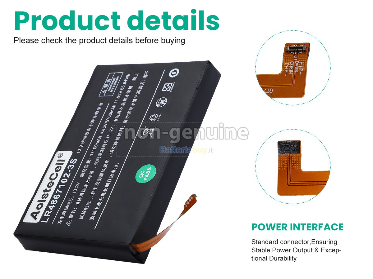 Batteria per AOKZOE LR4867102-3S