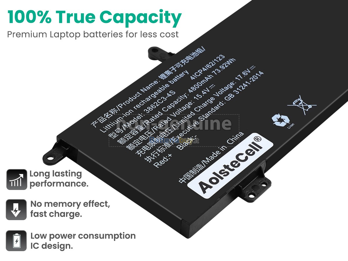 Batteria per AolsteCell 3862C3-4S