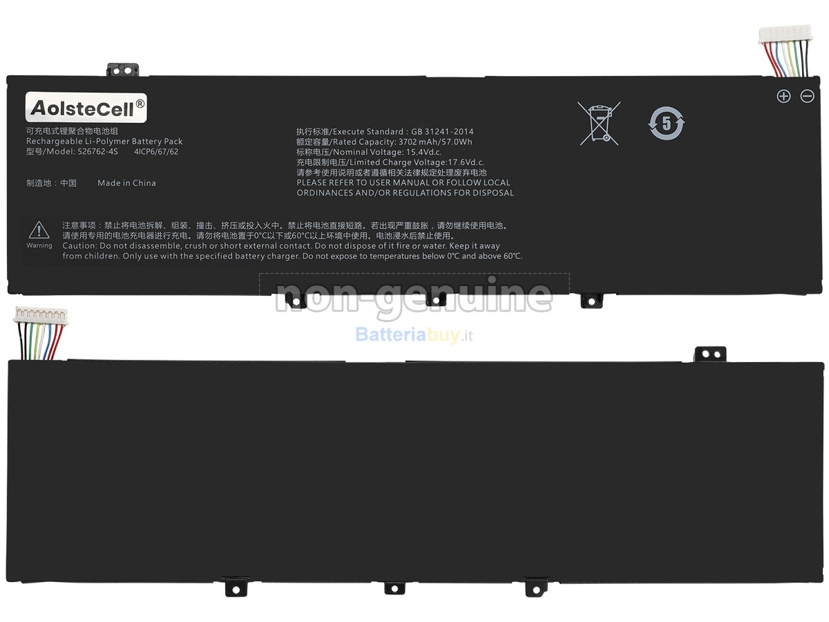 Batteria per AolsteCell 526762-4S