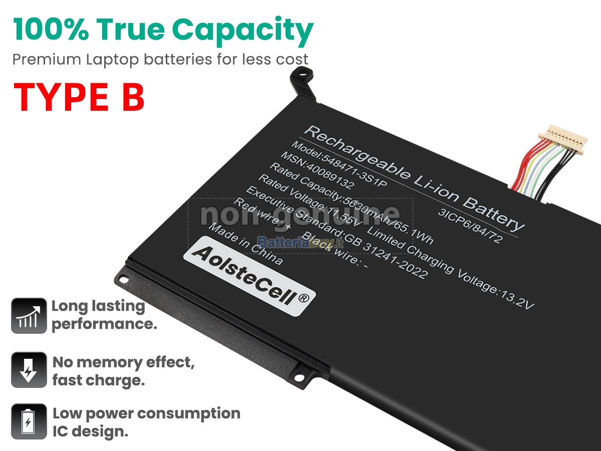 Batteria per AolsteCell GFFD326