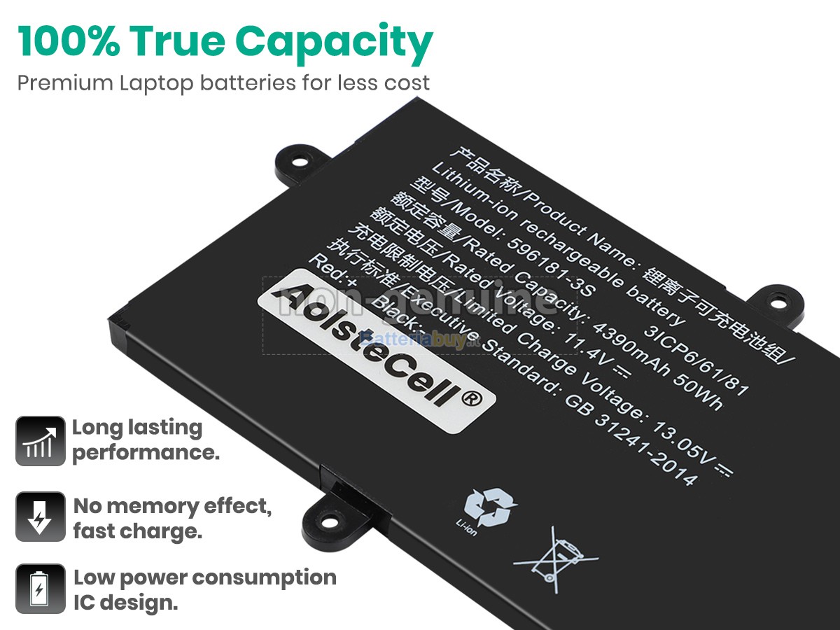 Batteria per AolsteCell 596181-3S