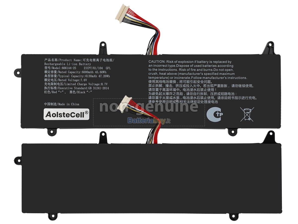 Batteria per AolsteCell 6661A4-2S