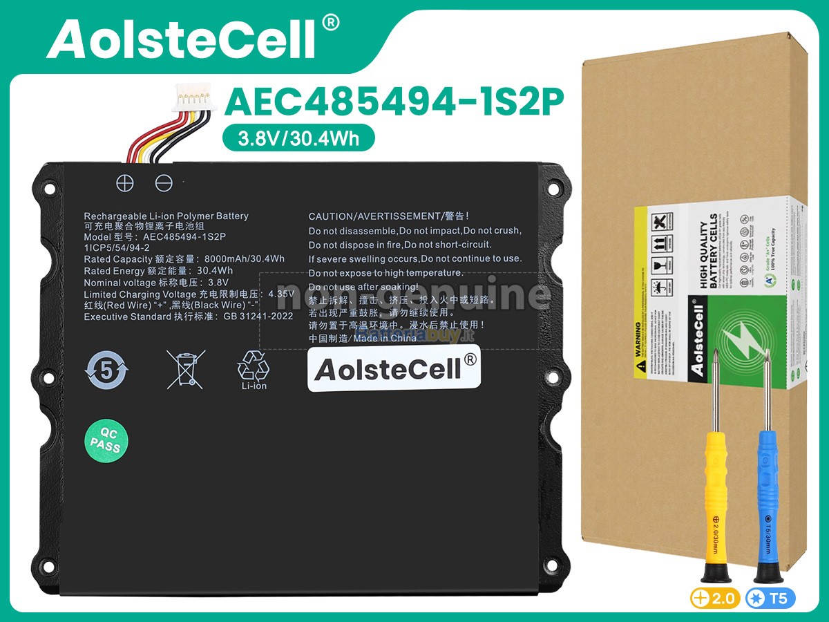 Batteria per AolsteCell AEC485494-1S2P