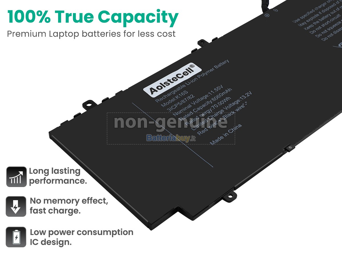Batteria per AolsteCell K16S
