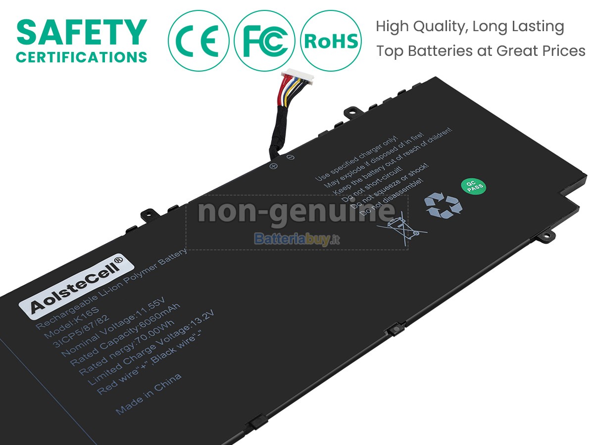 Batteria per AolsteCell K16S