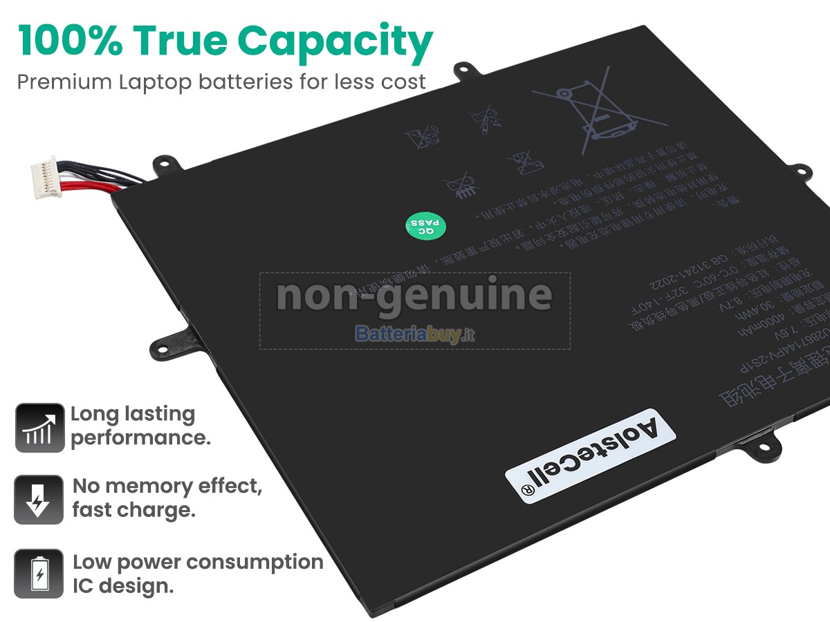 Batteria per AolsteCell U2867144PV-2S1P
