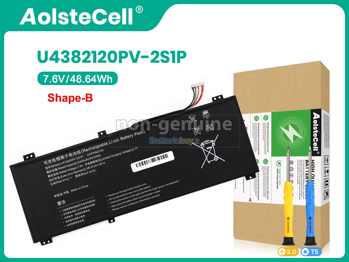 Batteria per AolsteCell U4382120PV-2S1P