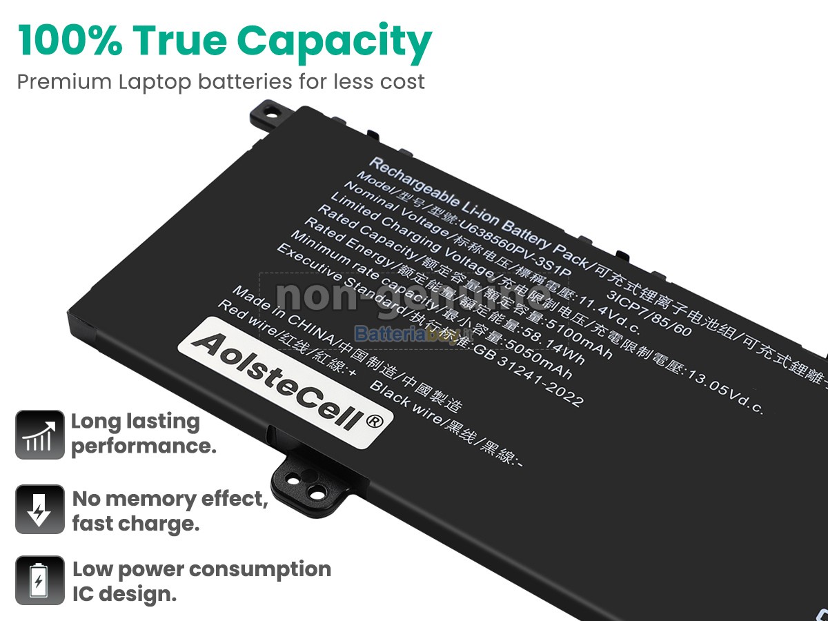 Batteria per AolsteCell U638560PV-3S1P(3ICP7/65/80)