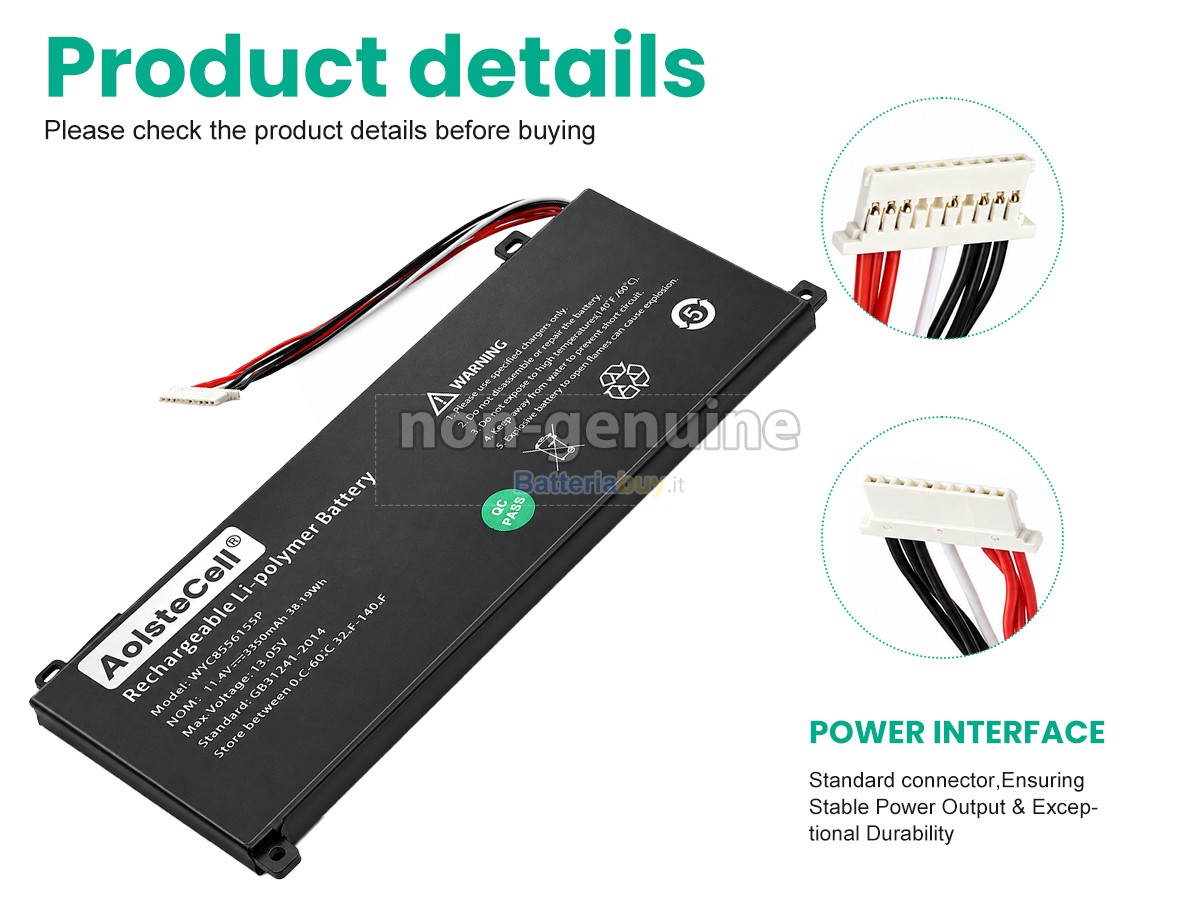 Batteria per AolsteCell WYC8556155P
