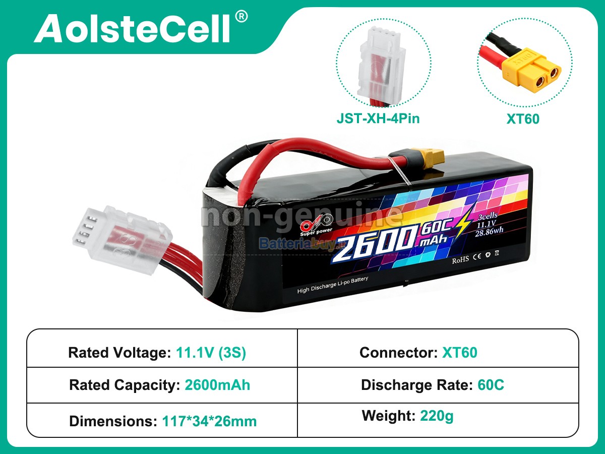 Batteria per AolsteCell 11.1V 2600MAH 60C XT60
