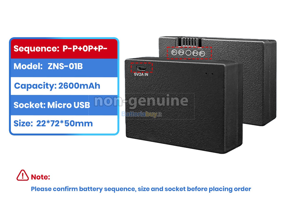 Batteria per AolsteCell ZNS-01B