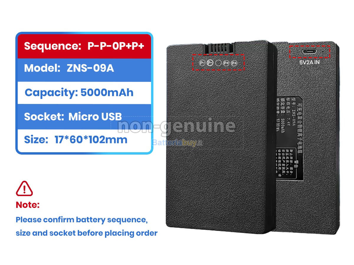 Batteria per AolsteCell ZNS-09A