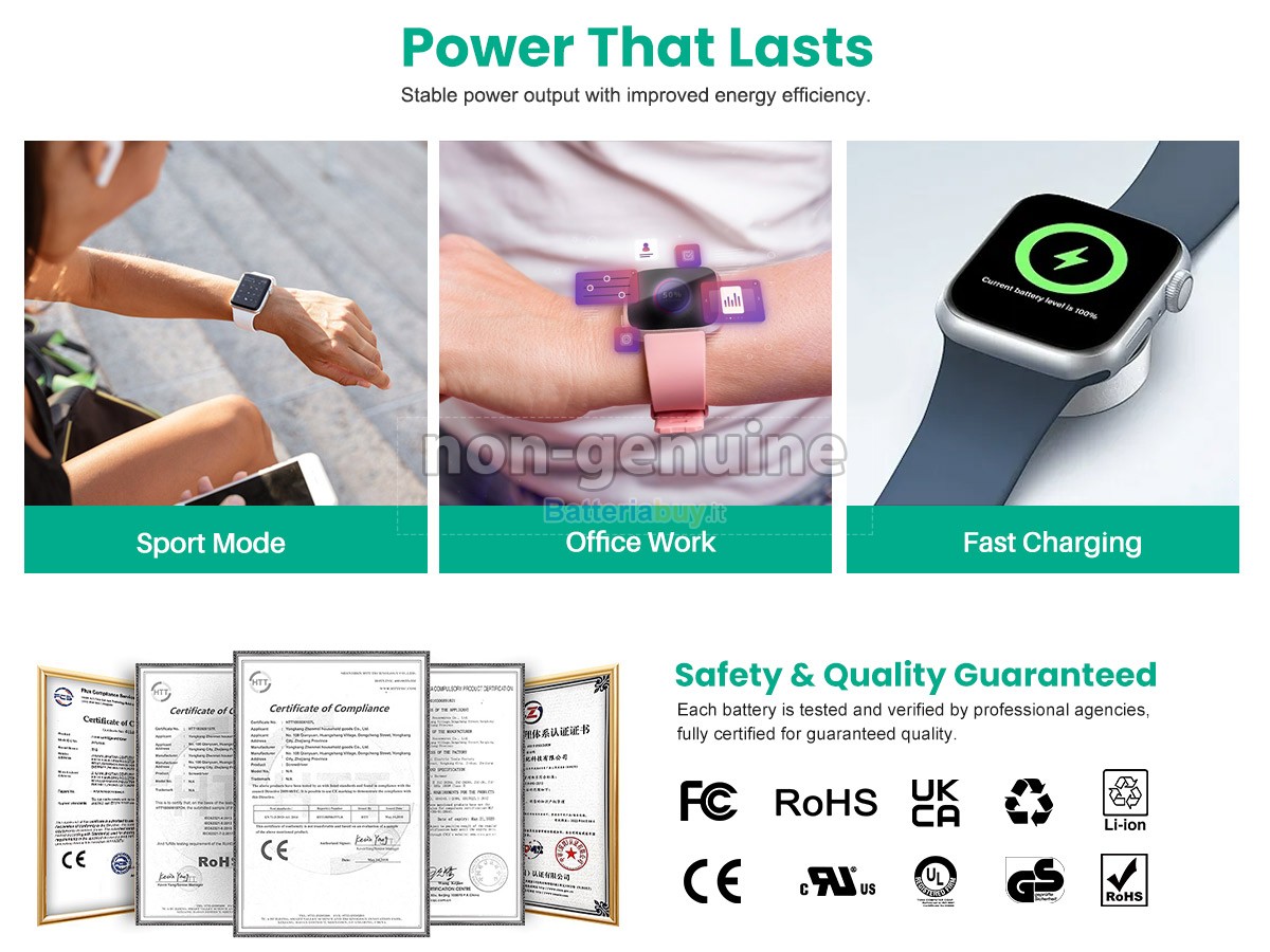 Batteria per Apple WATCH Series 4 NIKE+ LTE 40MM