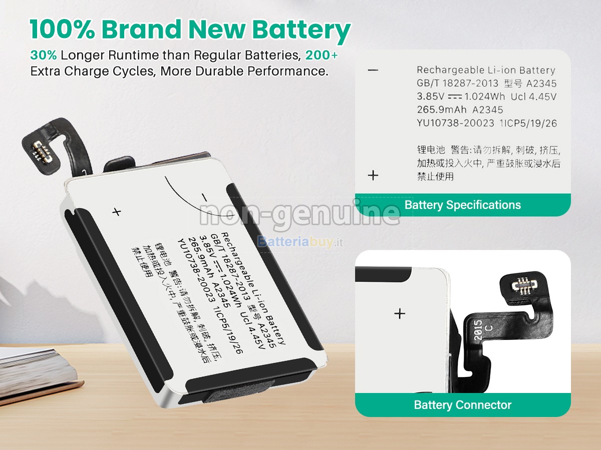 Batteria per Apple WATCH Series6 GPS +CELLULAR 40MM