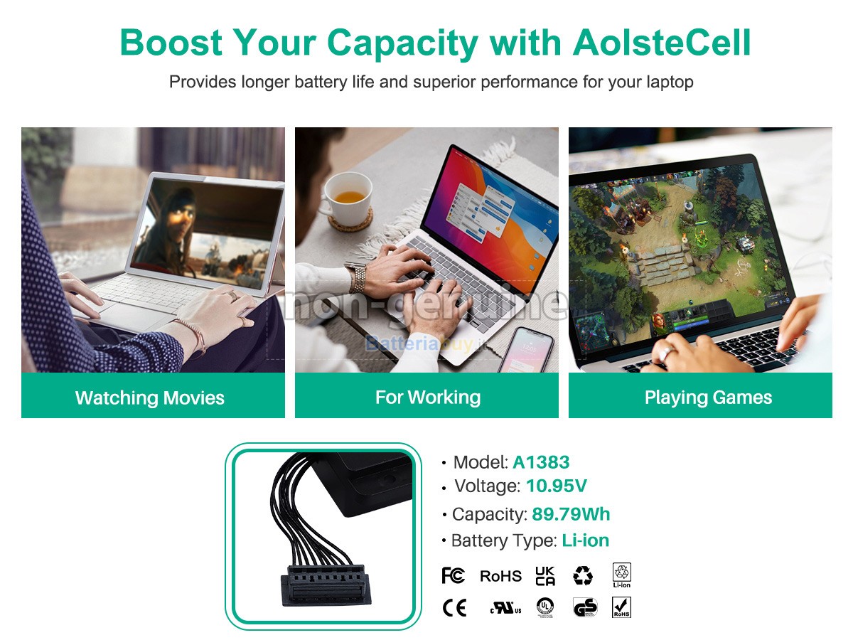 Batteria per Apple MacBook Pro 17 inch MC725E/A