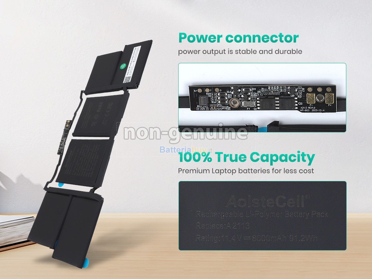 Batteria per Apple MacBook Pro 16-inch Core I9 2.3GHZ 2019 A2141 EMC 3347
