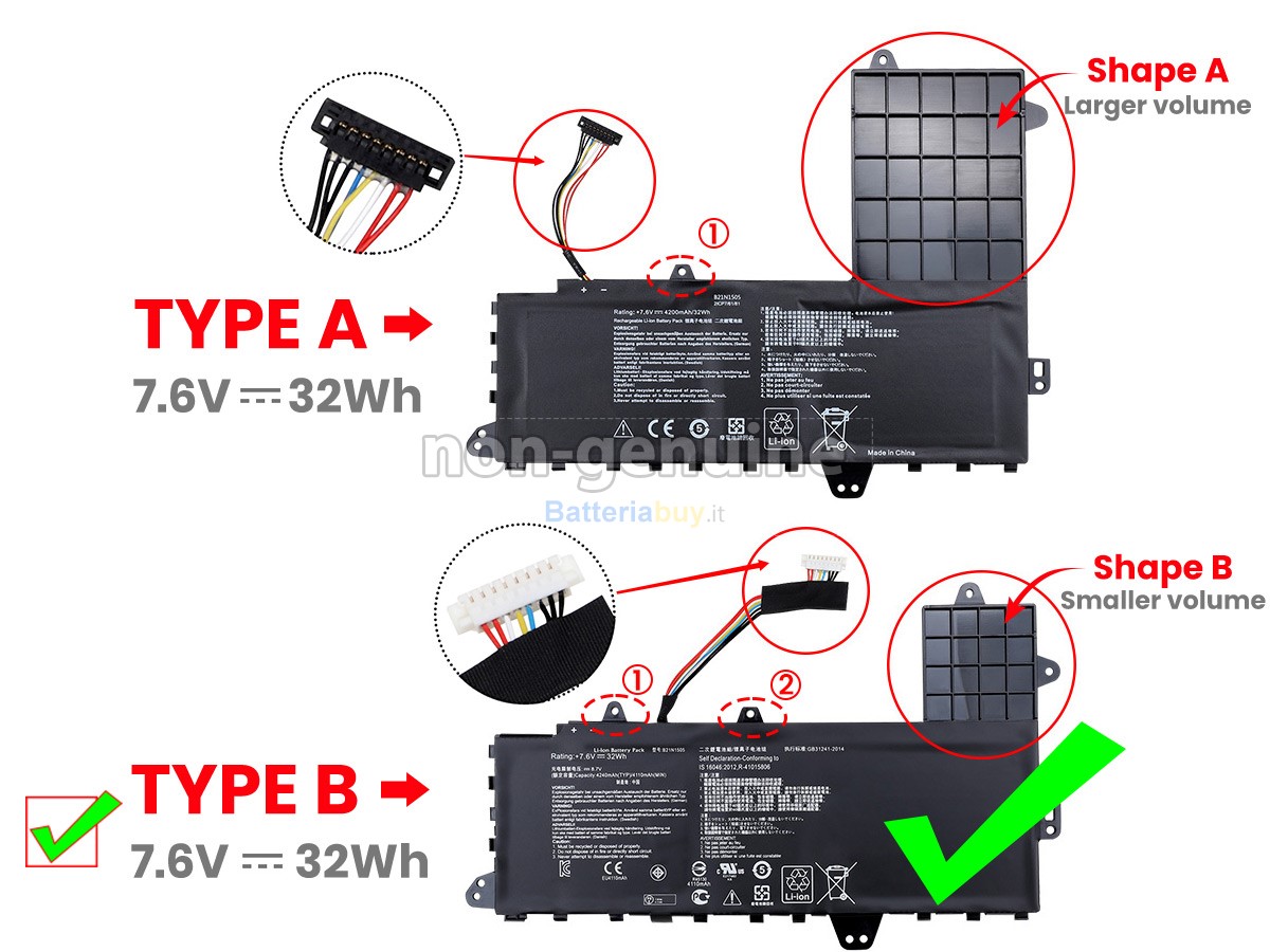 Batteria per Asus VivoBook F402SA