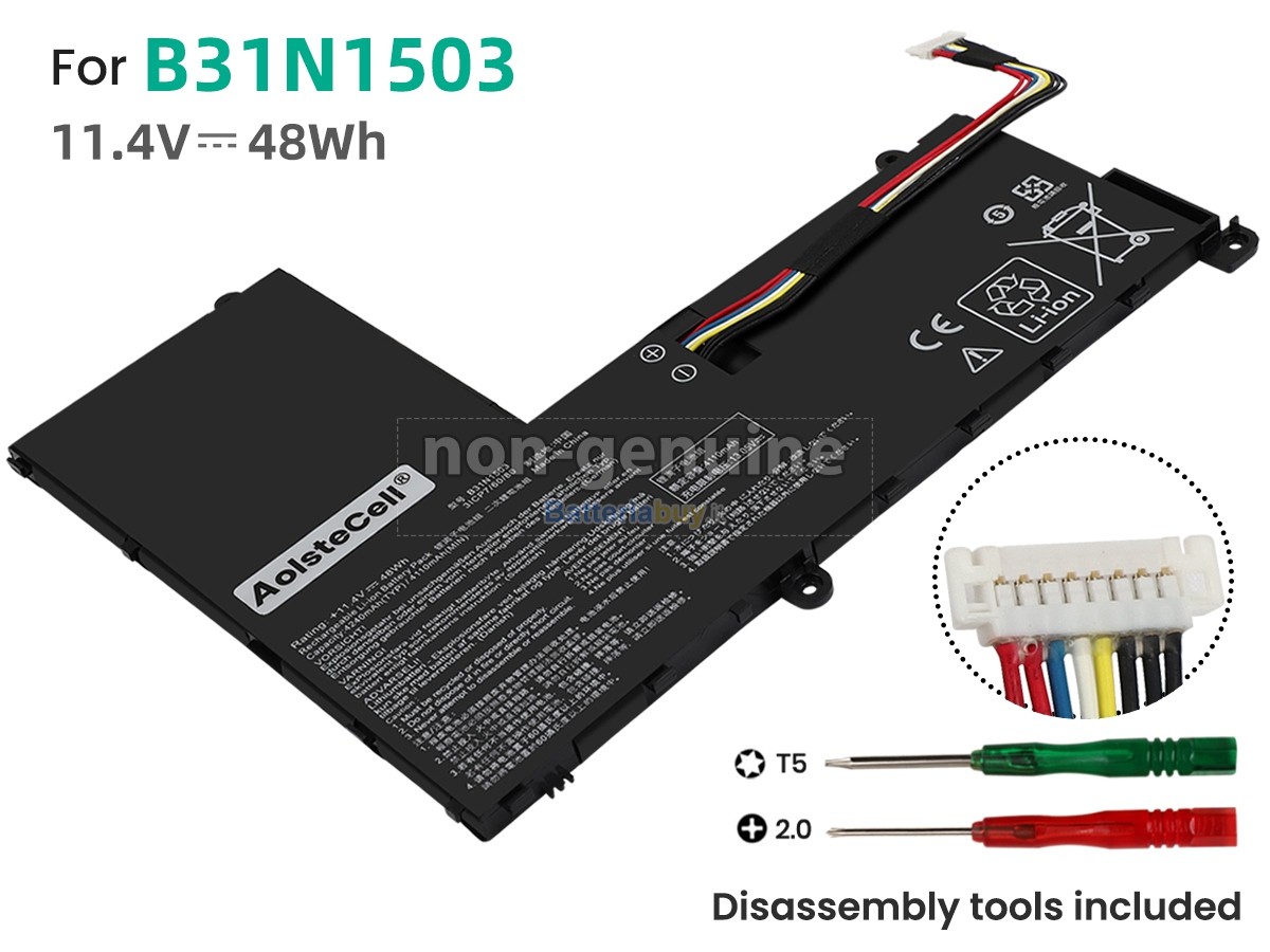 Batteria per Asus B31N1503(3ICP7/60/80)