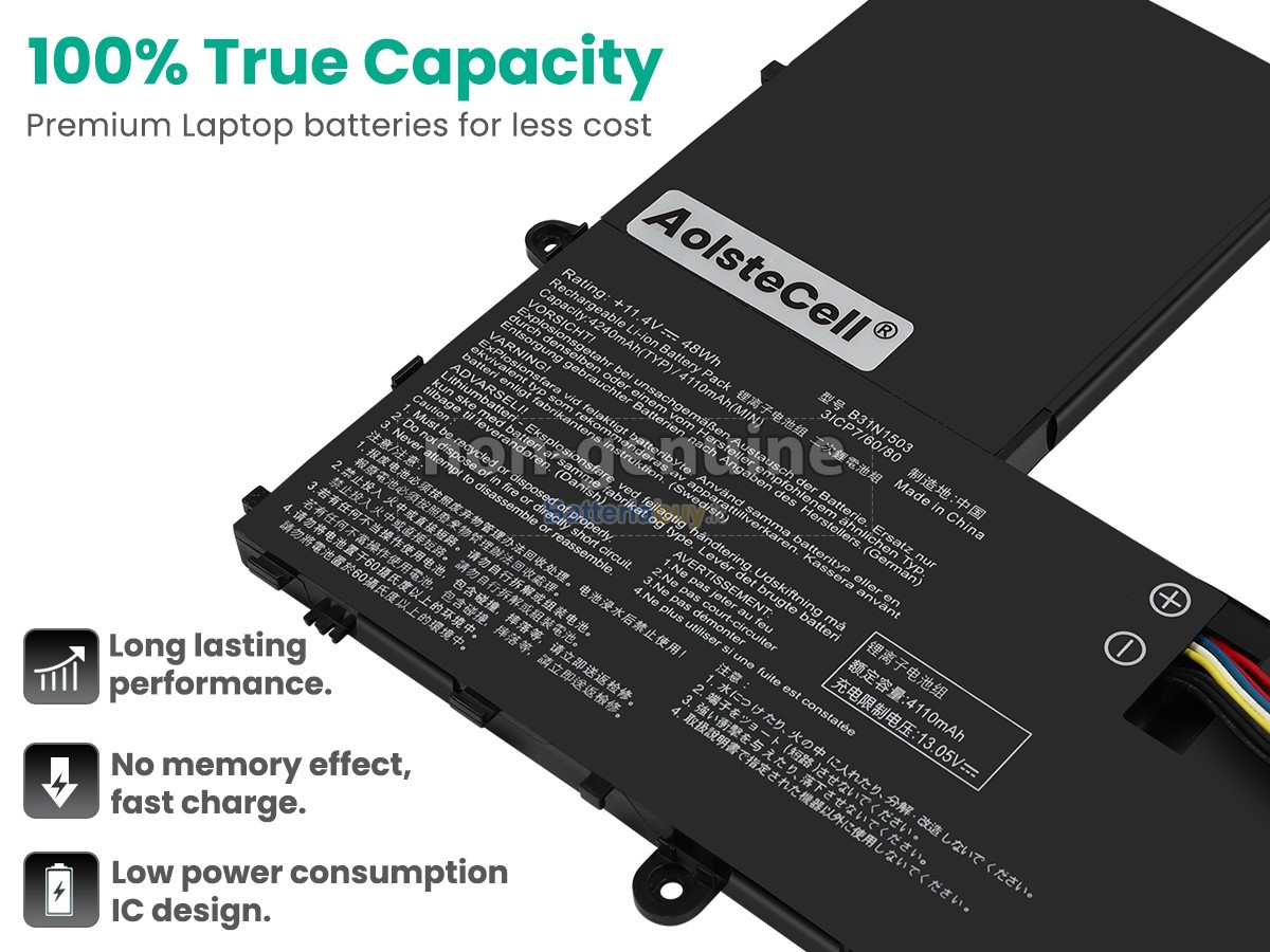 Batteria per Asus B31N1503(3ICP7/60/80)