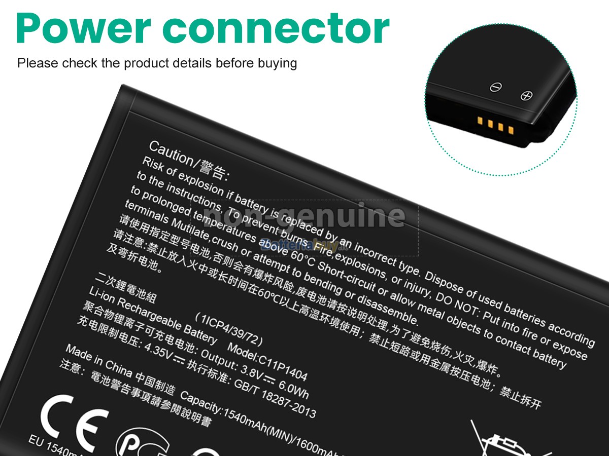 Batteria per Asus C11P1404