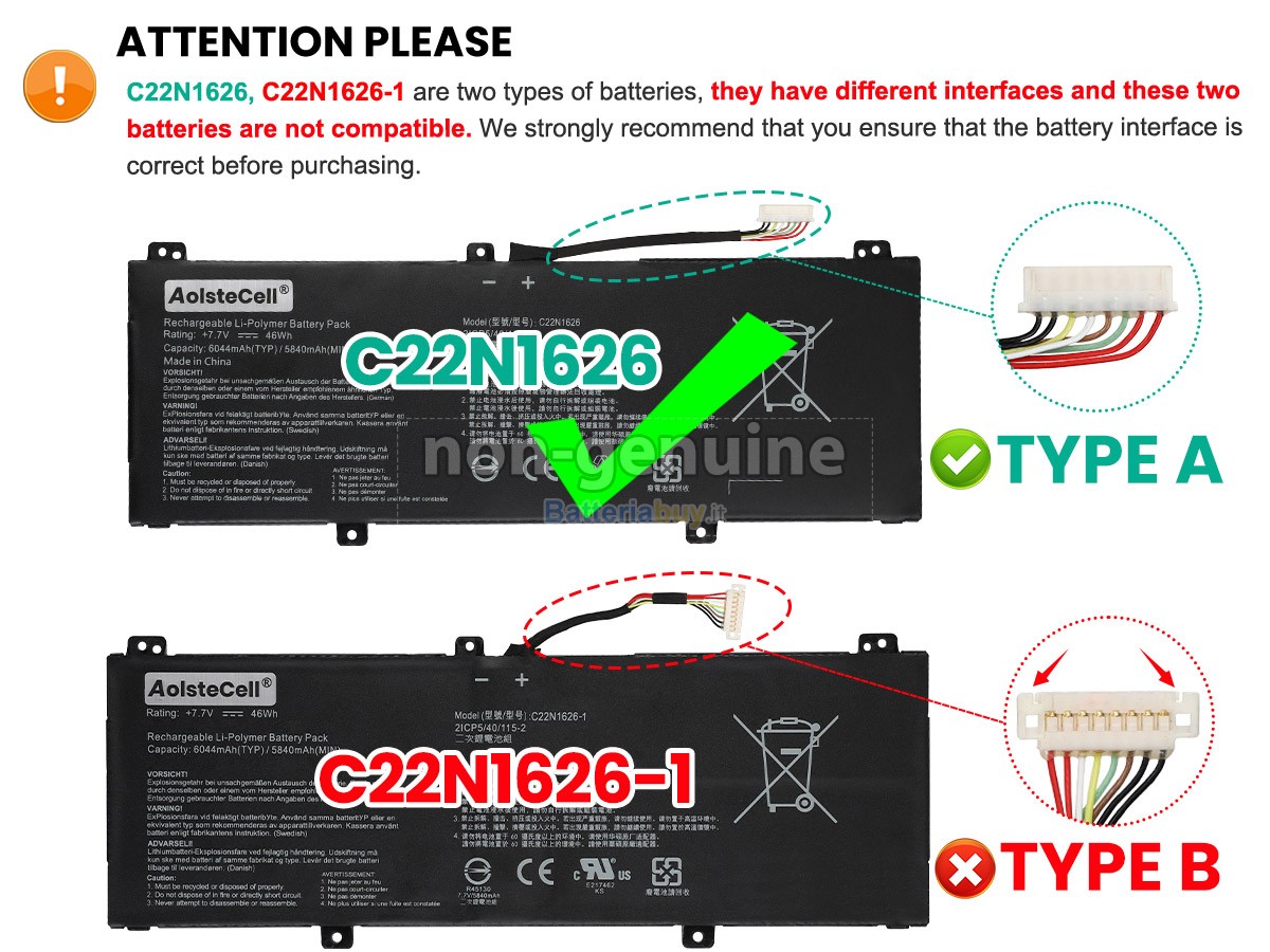 Batteria per Asus Chromebook Flip C213NA-BW0037