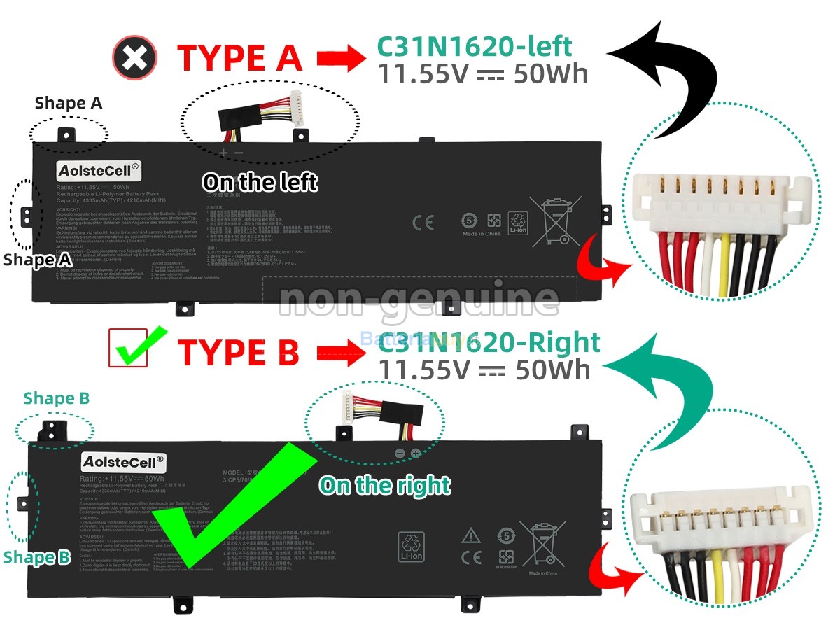 Batteria per Asus C31POJ1