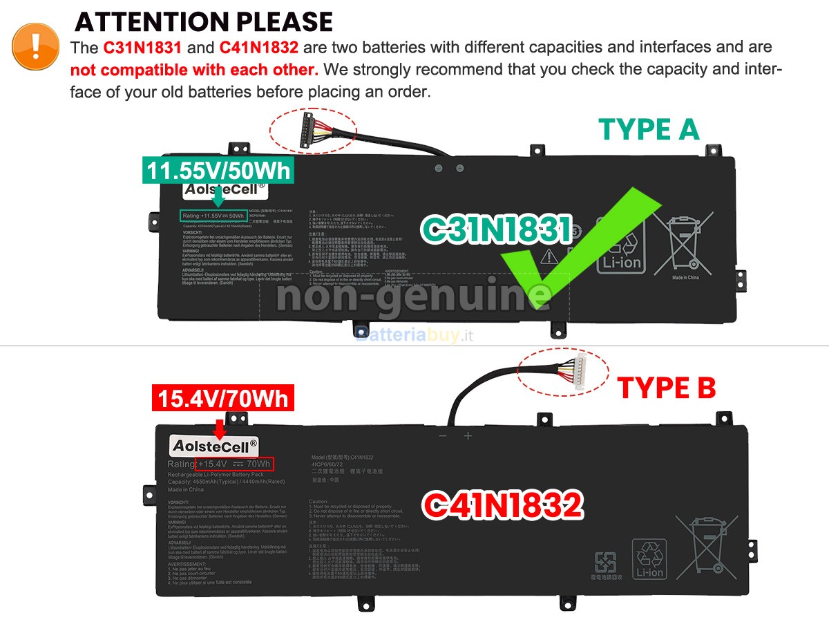 Batteria per Asus Pro P3540FA-EJ0185