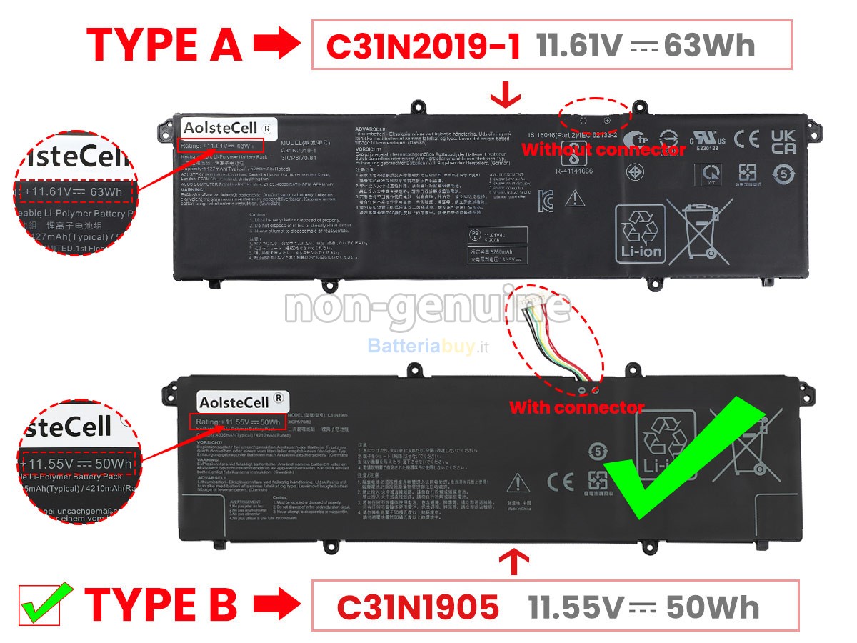 Batteria per Asus VivoBook Pro 15 OLED M3500QA