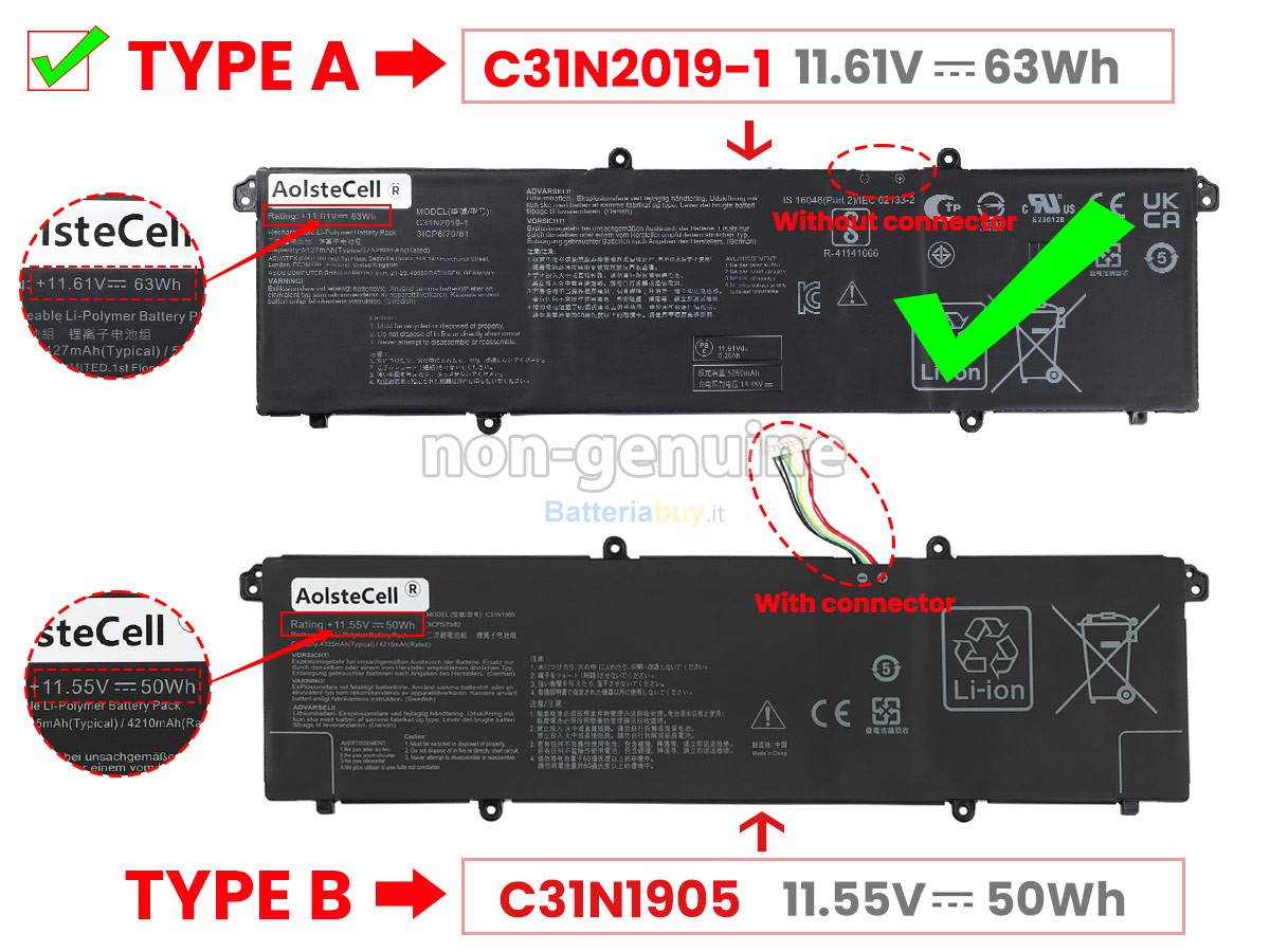 Batteria per Asus VivoBook Pro 15 OLED M3500QA