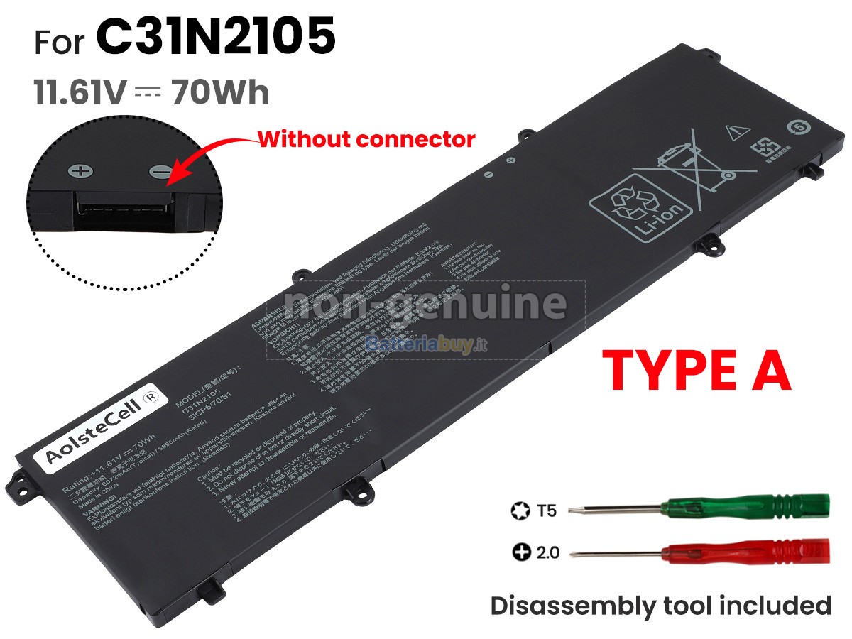 Batteria per Asus VivoBook S 14 Flip OLED TP3402ZA-OLED-KN731X