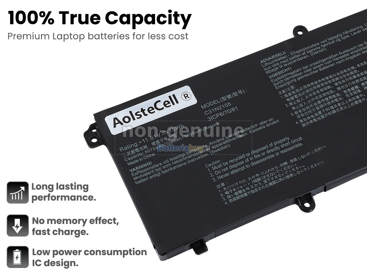 Batteria per Asus VivoBook S 14 Flip OLED TP3402ZA-OLED-KN731X