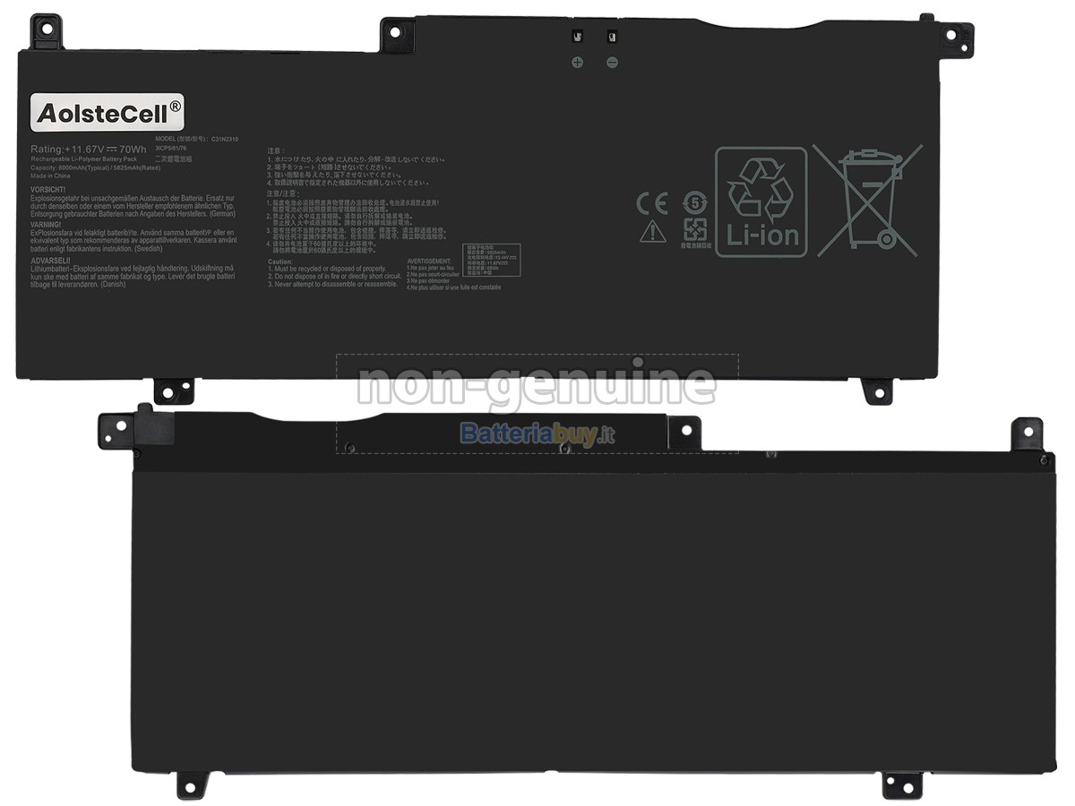 Batteria per Asus ProART PZ13 HT5306QA-LX008W