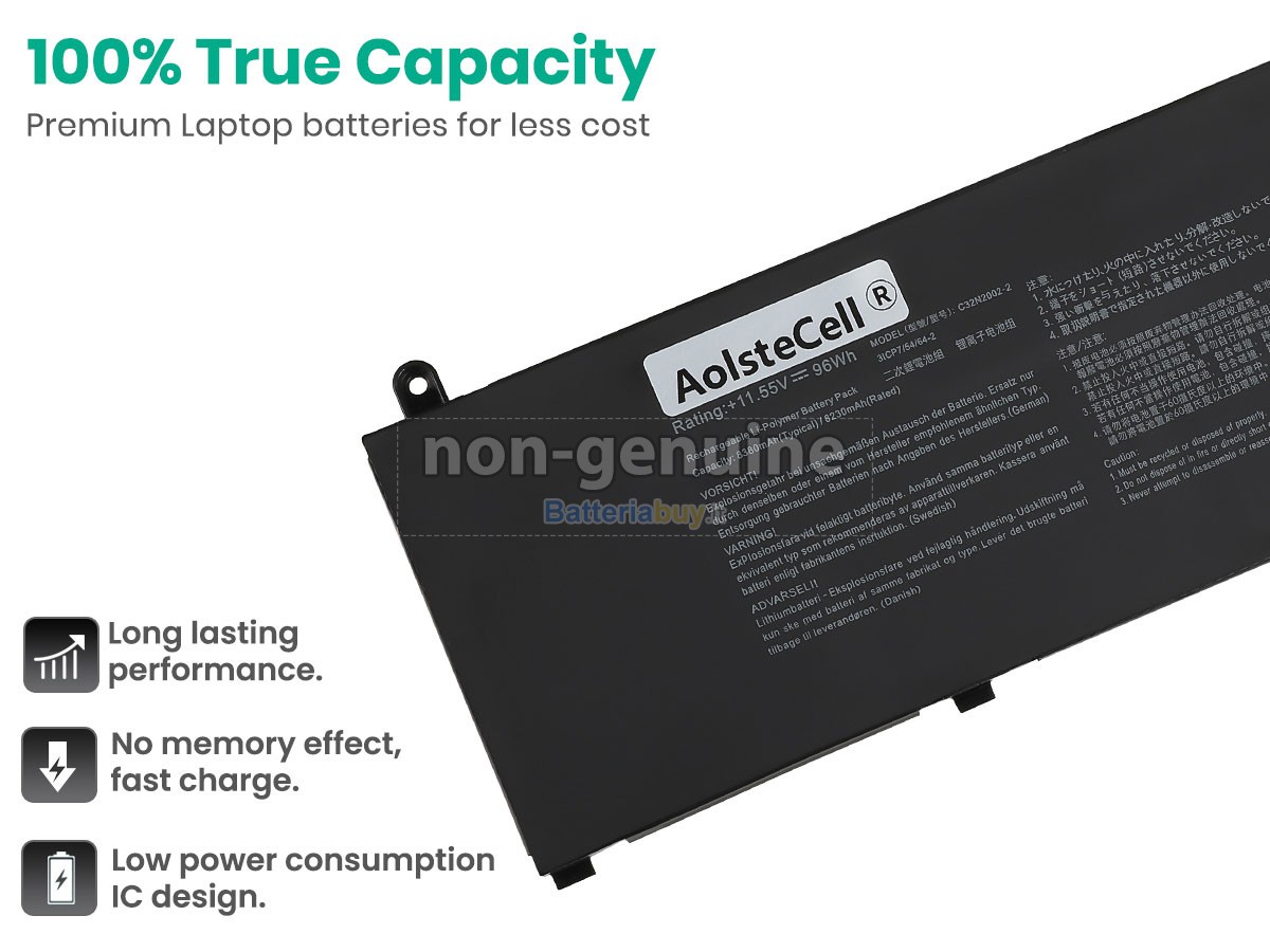 Batteria per Asus ZenBook Pro 15 Flip OLED UP6502ZA