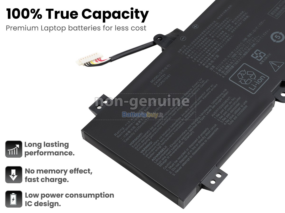 Batteria per Asus Rog STRIX GL504GM-ES152T