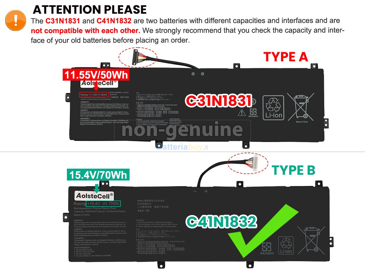 Batteria per Asus Pro P3540FA-EJ0185