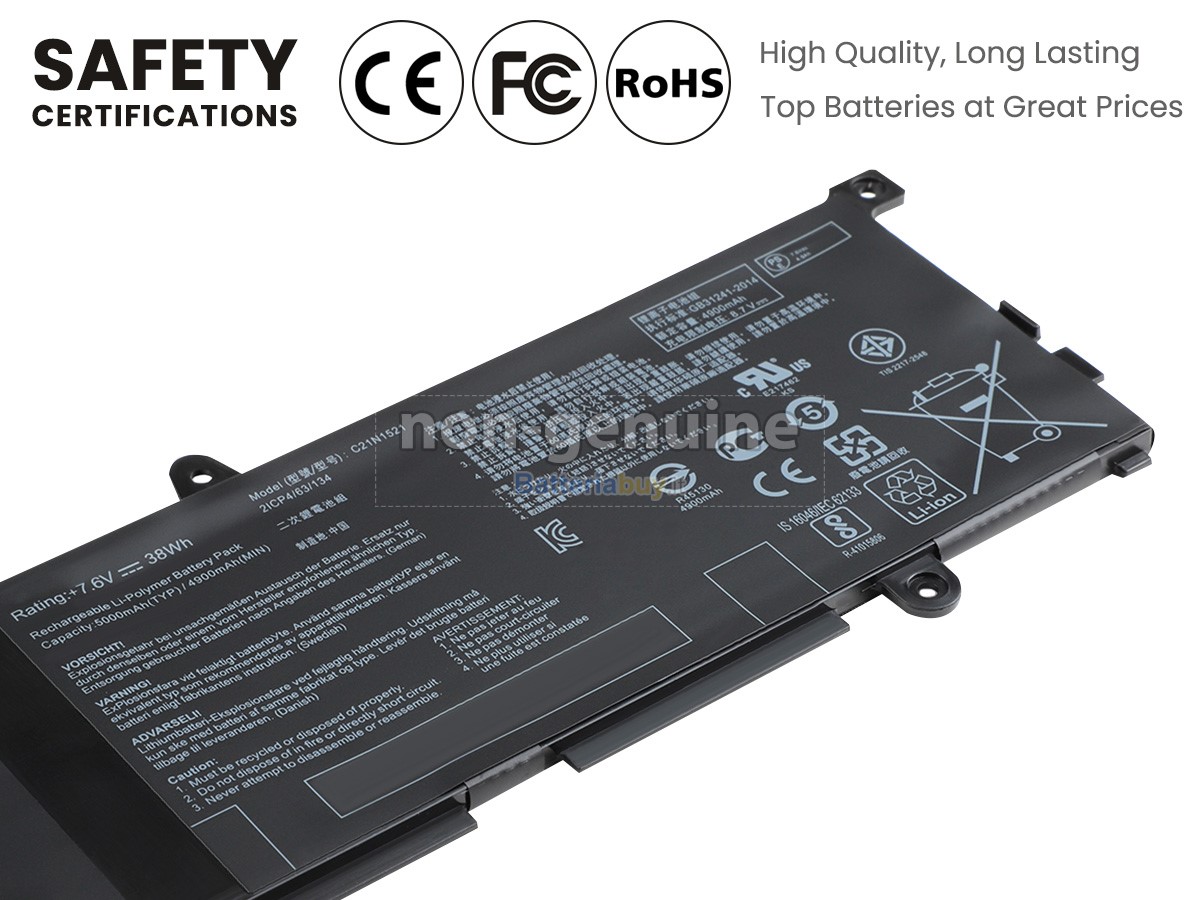 Batteria per Asus C21N1521