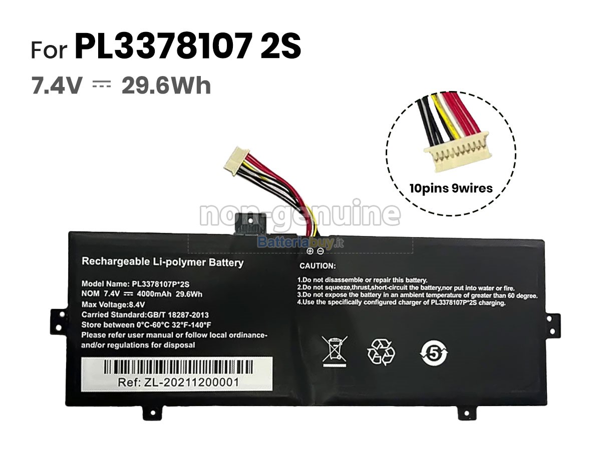 Batteria per AXIOO PL3378107 2S