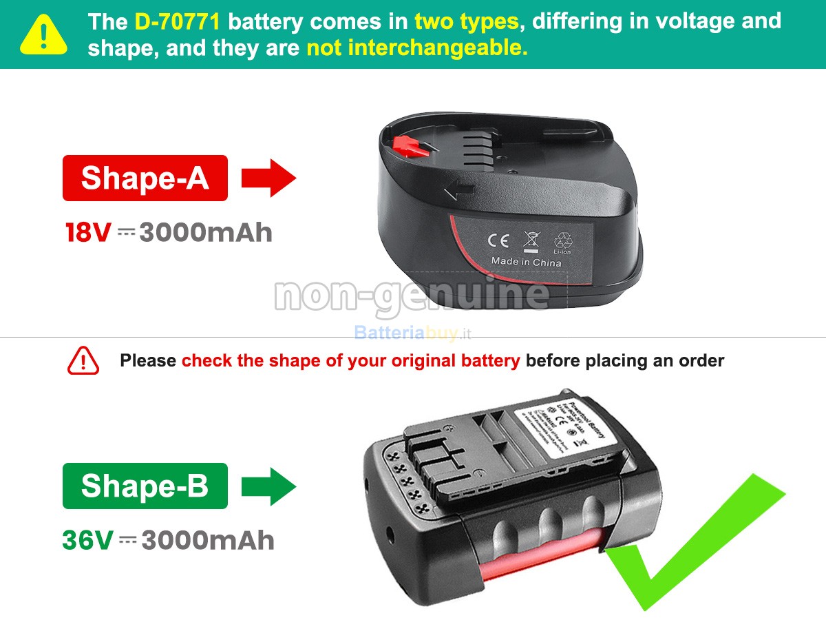 Batteria per Bosch D-70771