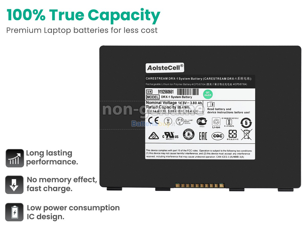 Batteria per Carestream 990864