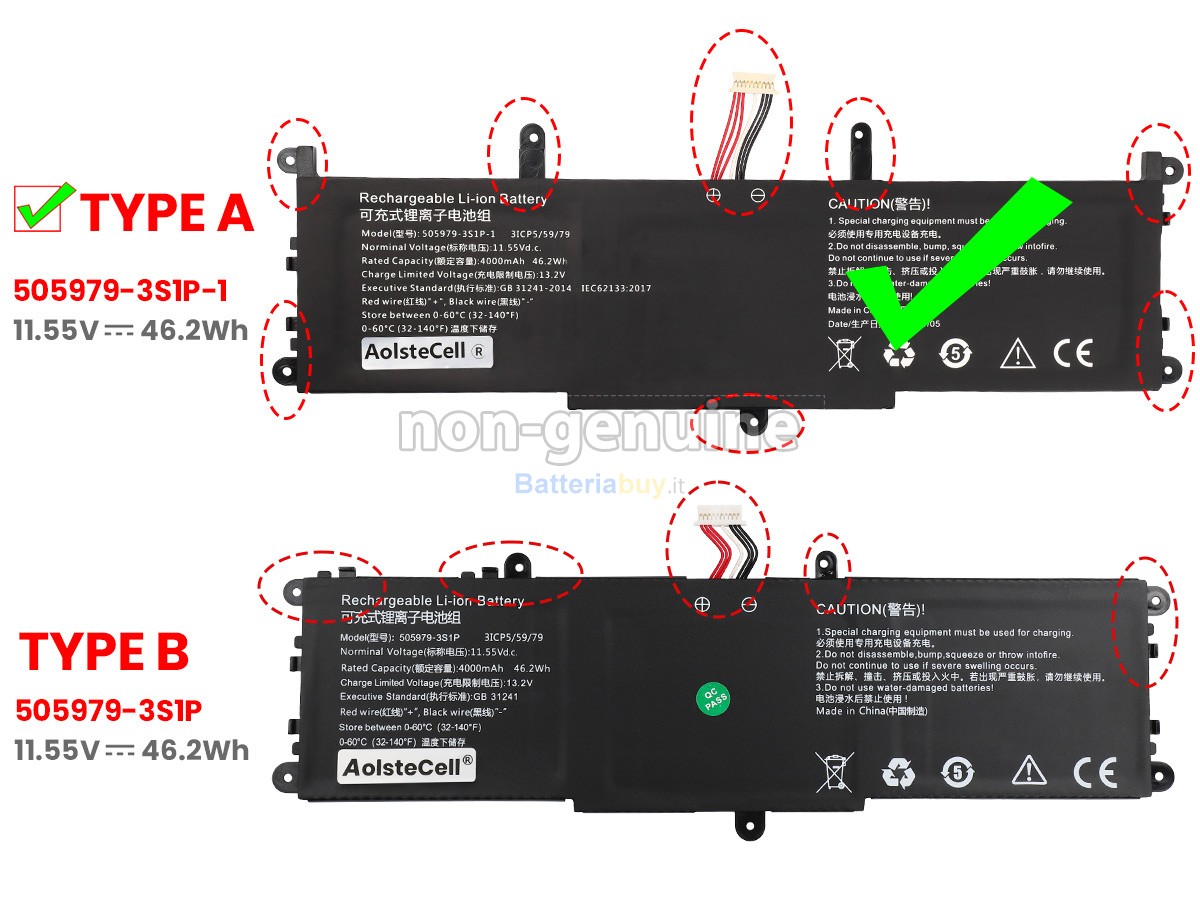 Batteria per CHUWI COREBOOK X CWI529
