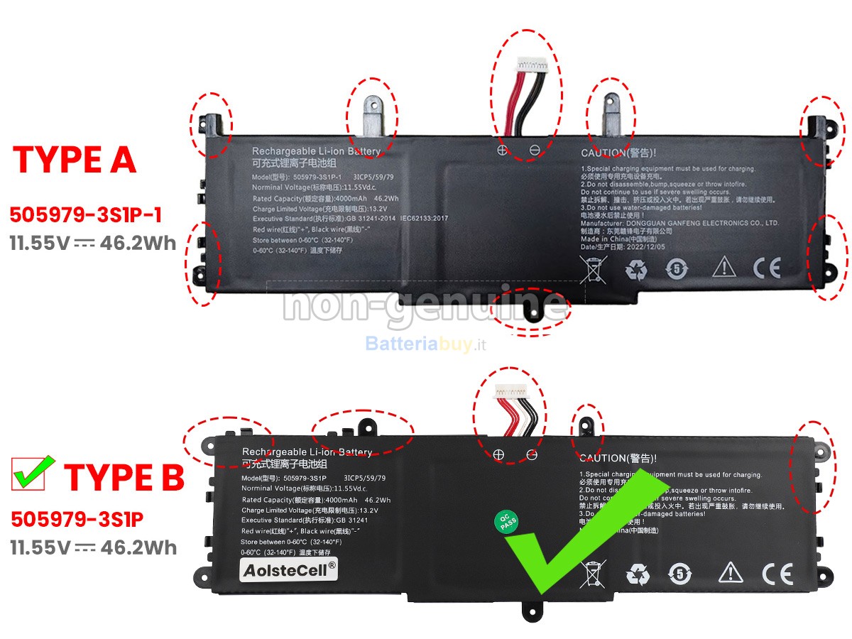 Batteria per CHUWI COREBOOK X CWI529