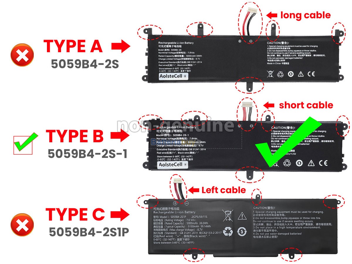Batteria per CHUWI 5059B4-2S-1