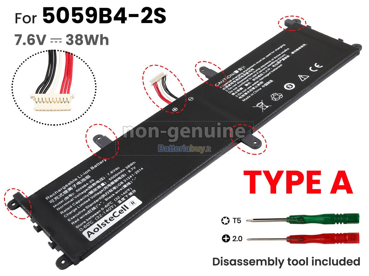 Batteria per CHUWI 5059B4-2S-1