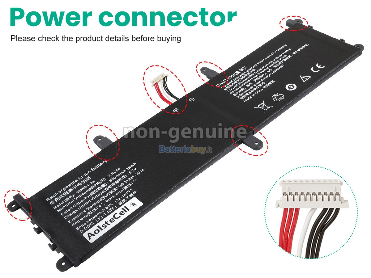 Batteria per CHUWI 059B4-2S1P(2ICP5/59/115)