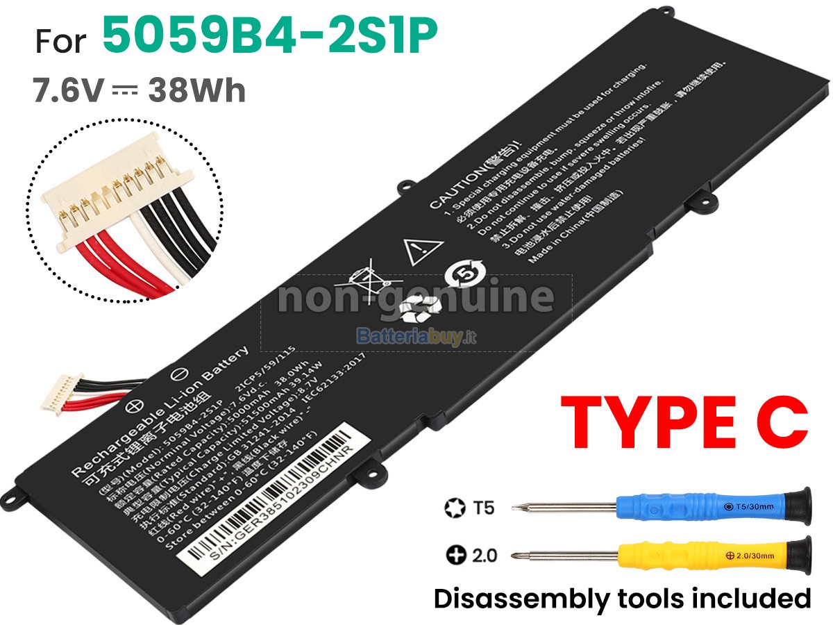 Batteria per CHUWI 5059B4-2S-1
