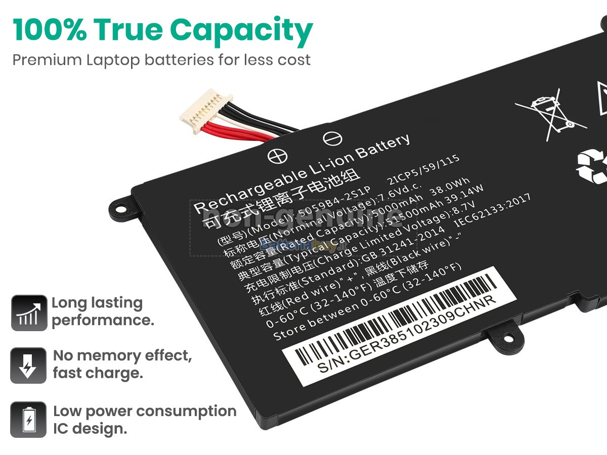Batteria per CHUWI 5059B4-2S-1